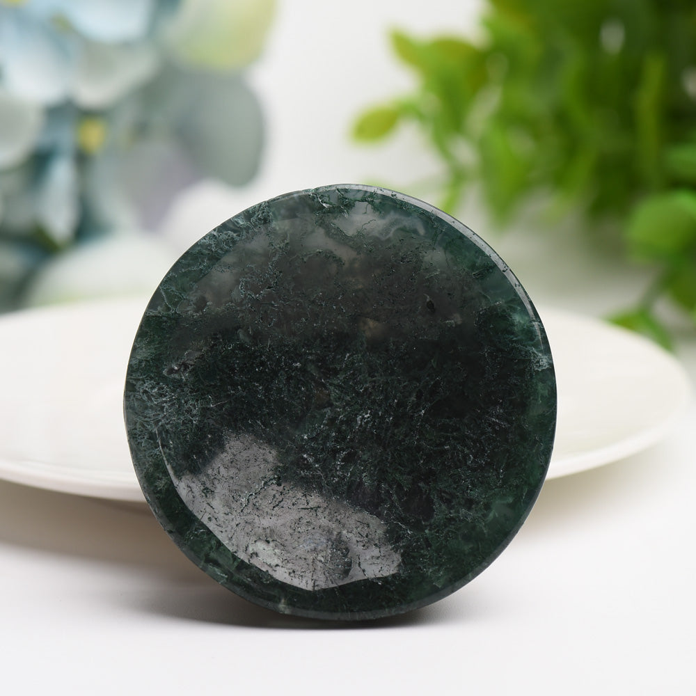 2.2" Moss Agate Bowl Crystal Carving Bulk WholesaleBest Crystal Wholesalers