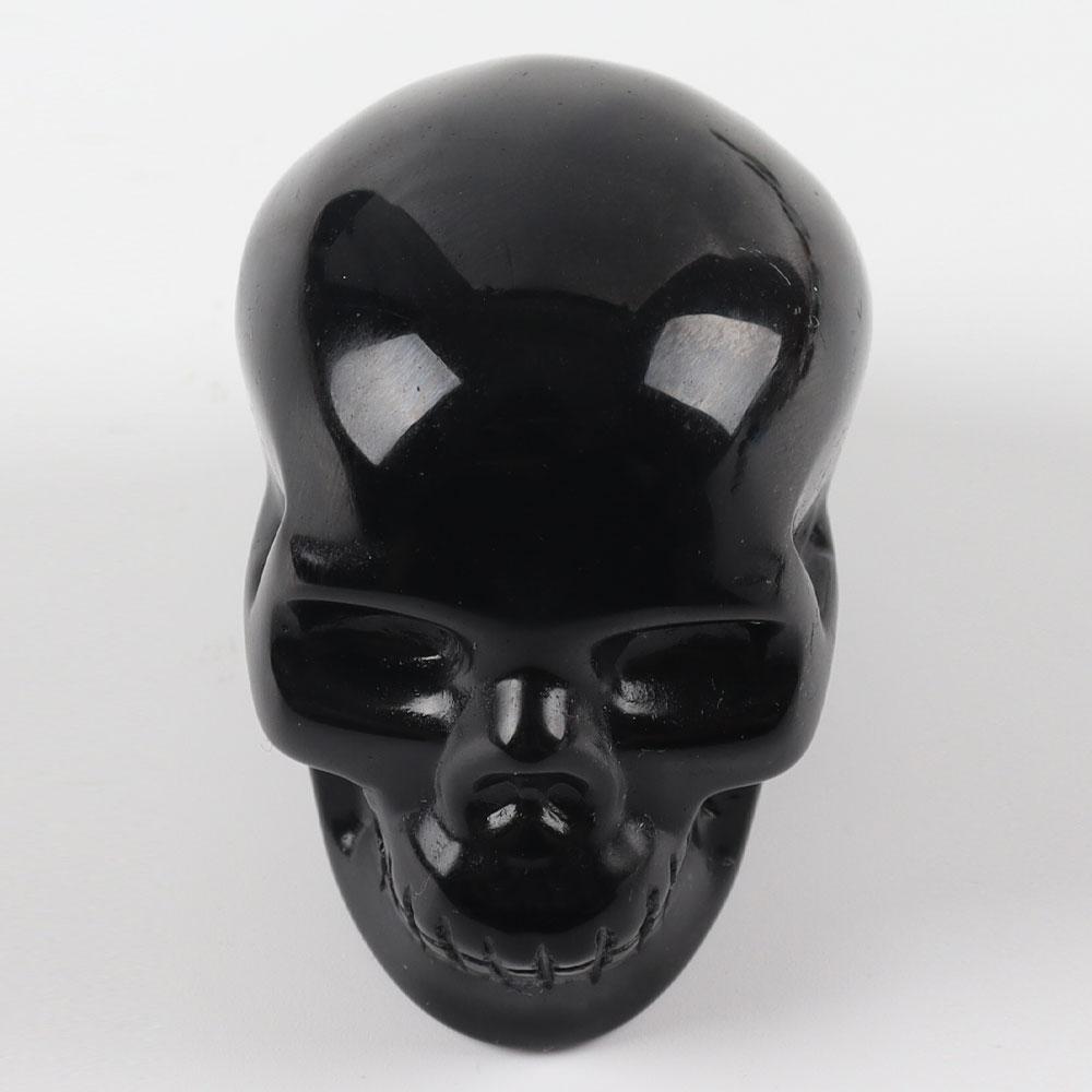 2.0" Black Obsidian Crystal Skull Hand Carved Gemstone Fine Art Sculpture Best Crystal Wholesalers