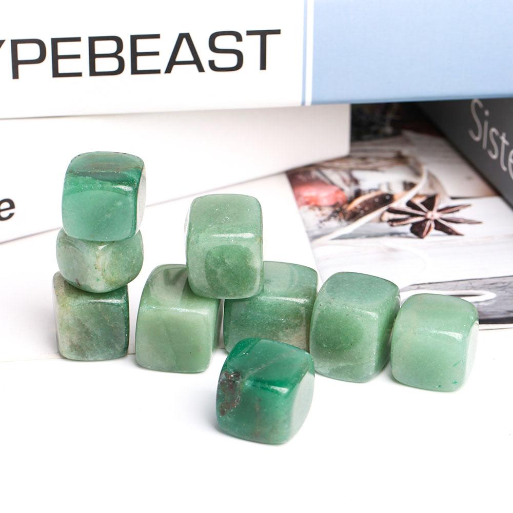 0.1kg Green Aventurine Crystal Cubes bulk tumbled stone Best Crystal Wholesalers