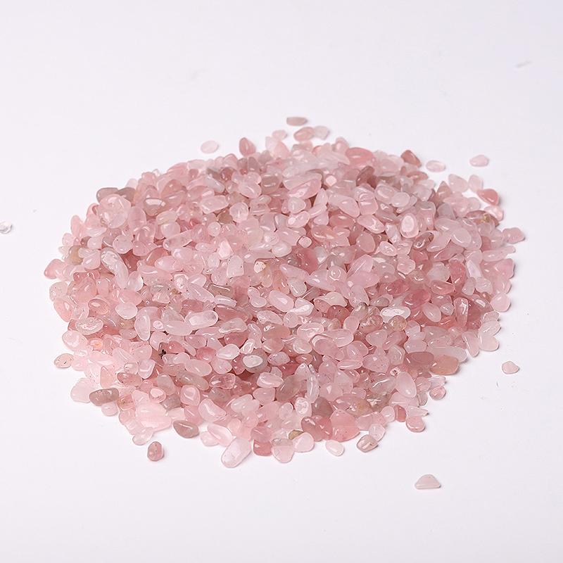 Crushed natural Rose quartz chips