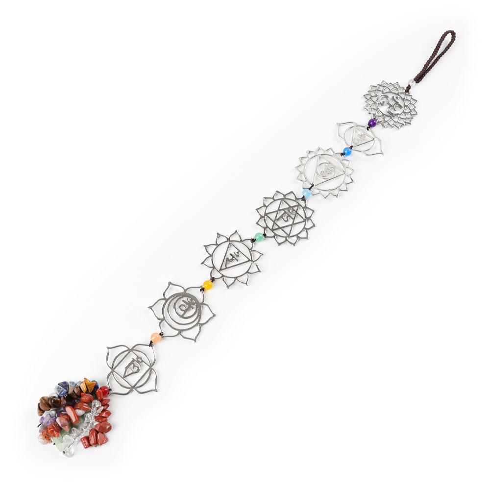 Chakra Metal Car Hanging Ornament With Crystal Tassel Best Crystal Wholesalers