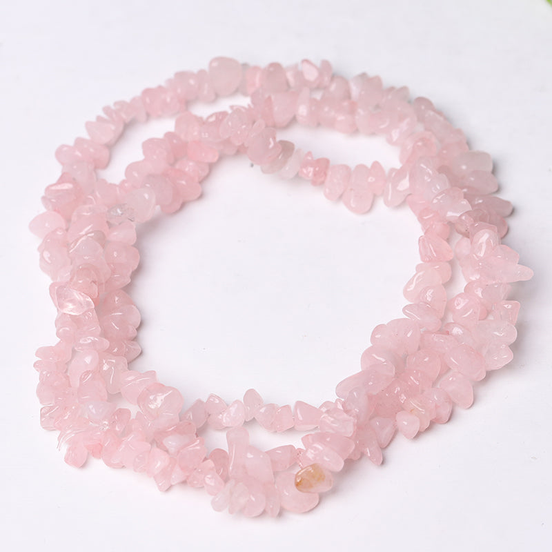 Drilled Crystal Chips with holes String for DIY bulk Bracelet Best Crystal Wholesalers Blue Apatite Rose Quartz Citrine Amazonite