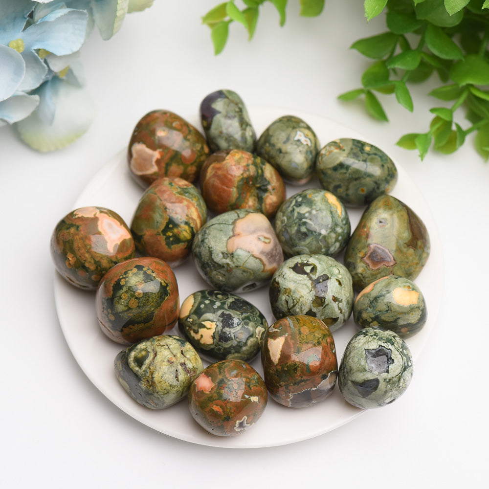 0.1kg Rainforest Jasper Crystal Tumbles Bag Bulk WholesaleBest Crystal Wholesalers