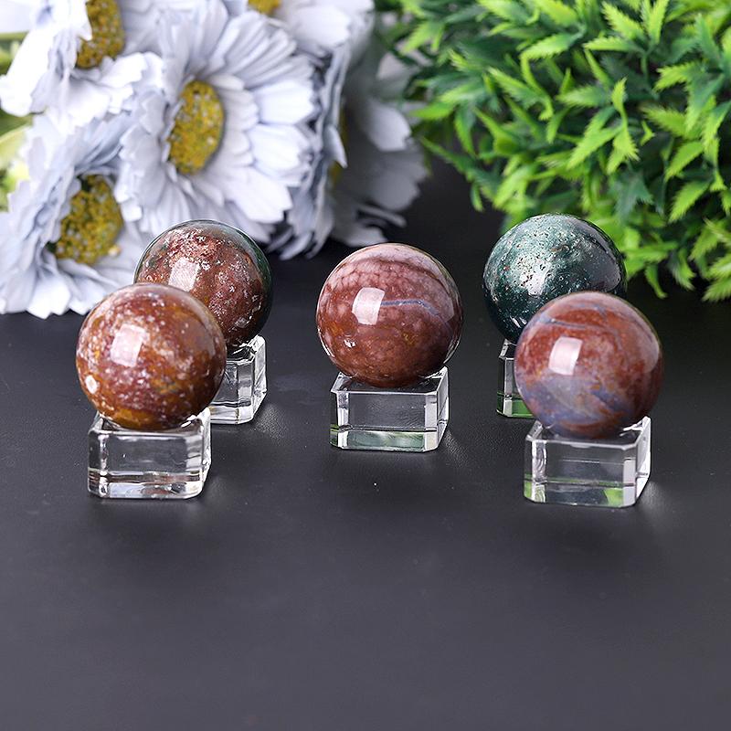 2.0"-4.0" Ocean Jasper Sphere Best Crystal Wholesalers