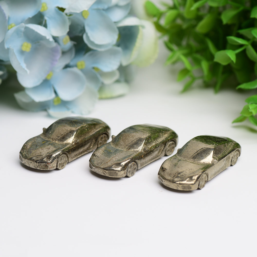 2.2" Pyrite Car Crystal Carving Free Form for Home Decor Model Bulk Best Crystal Wholesalers