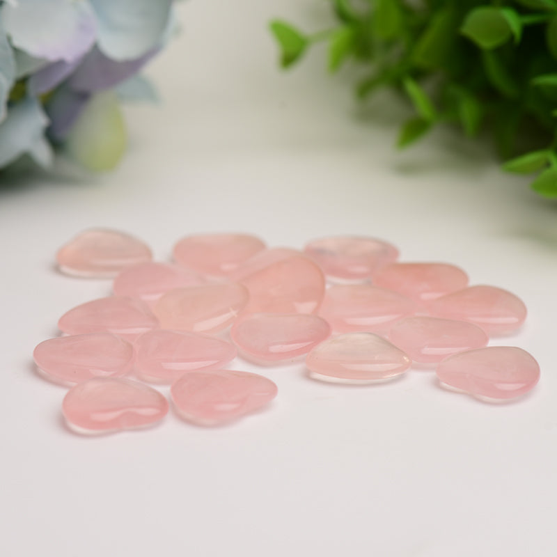 0.8" Mini Rose Quartz Heart Crystal Carving Bulk Crystal wholesale suppliers