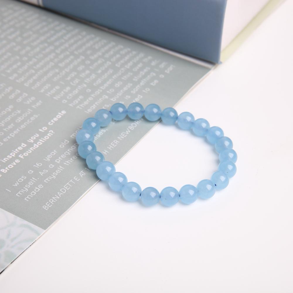 8mm Blue Chalcedony Crystal Bracelet Best Crystal Wholesalers