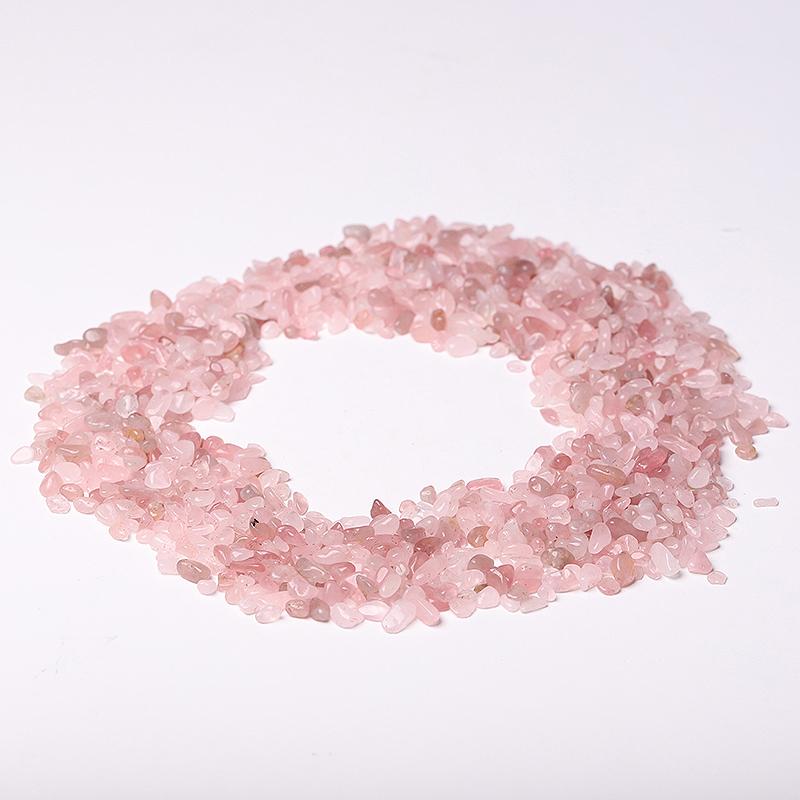 Crushed Rose Quartz Crystal Chips in Bulk- Free Shipping