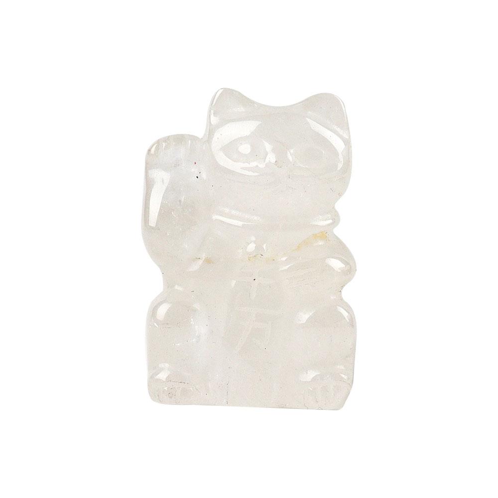 2" Clear Quartz Crystal Carving Animal Bulk Lucky Cat Best Crystal Wholesalers