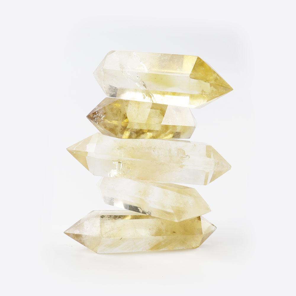 Set of 5 Citrine Crystal DT Towers Points Bulk Best Crystal Wholesalers