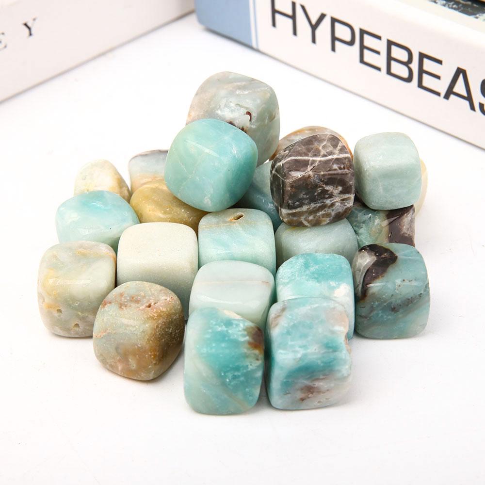 0.1kg Sky Blue Cubes Bag bulk tumbled stone Best Crystal Wholesalers