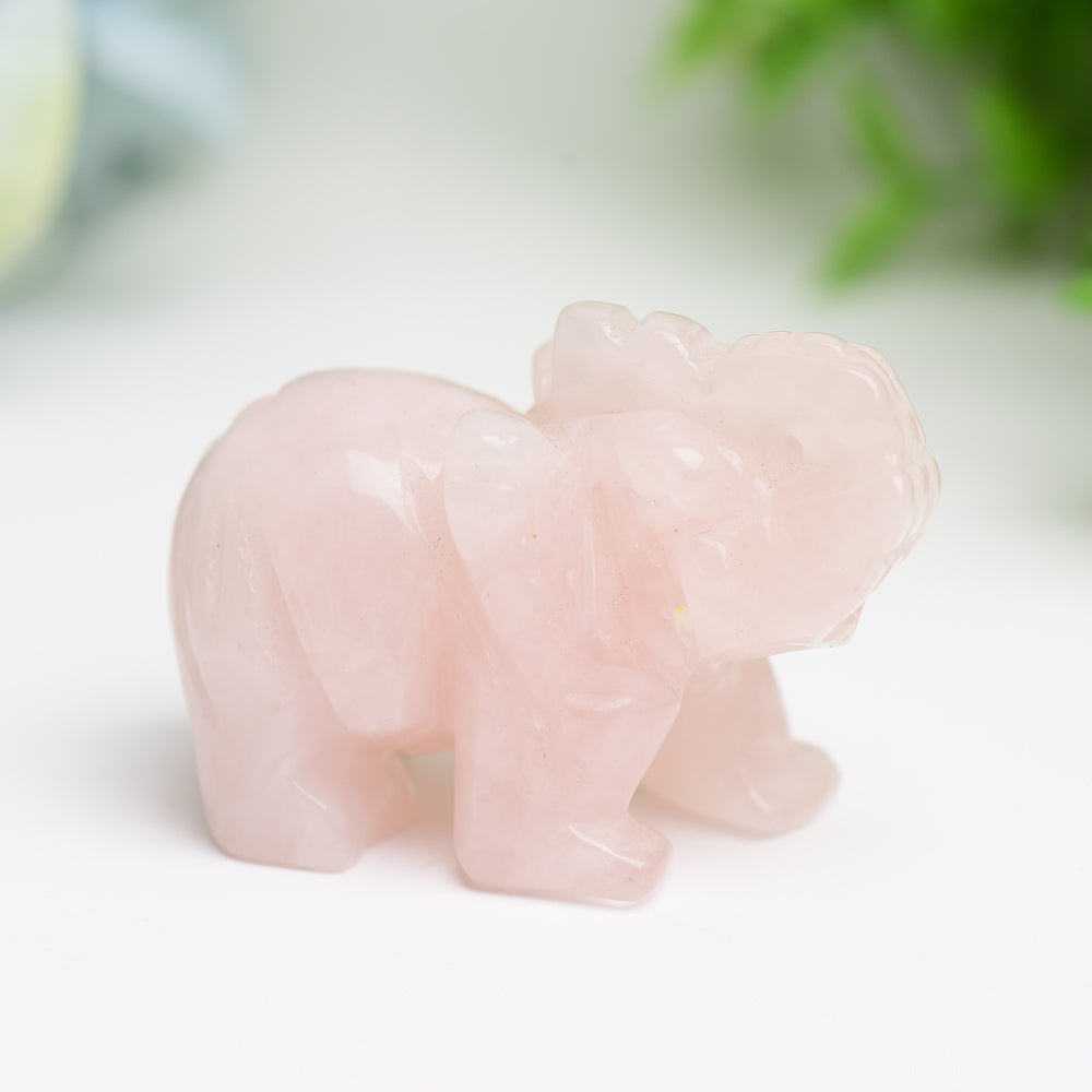 2.0" Mixed Crystal Elephant Animal Crystal Carving Bulk Best Crystal Wholesalers