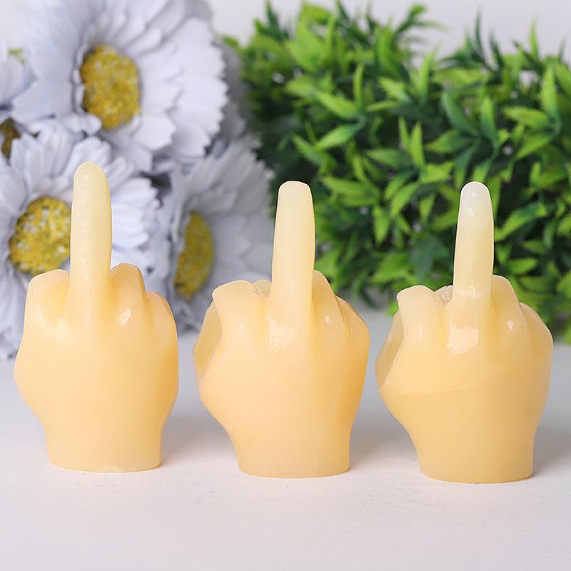 3" Yellow Calcite Hand Crystal Carvings Model Bulk Best Crystal Wholesalers