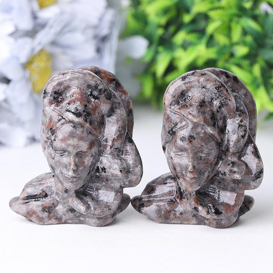 2.5" Yooperlite Medusa Crystal Carvings Best Crystal Wholesalers