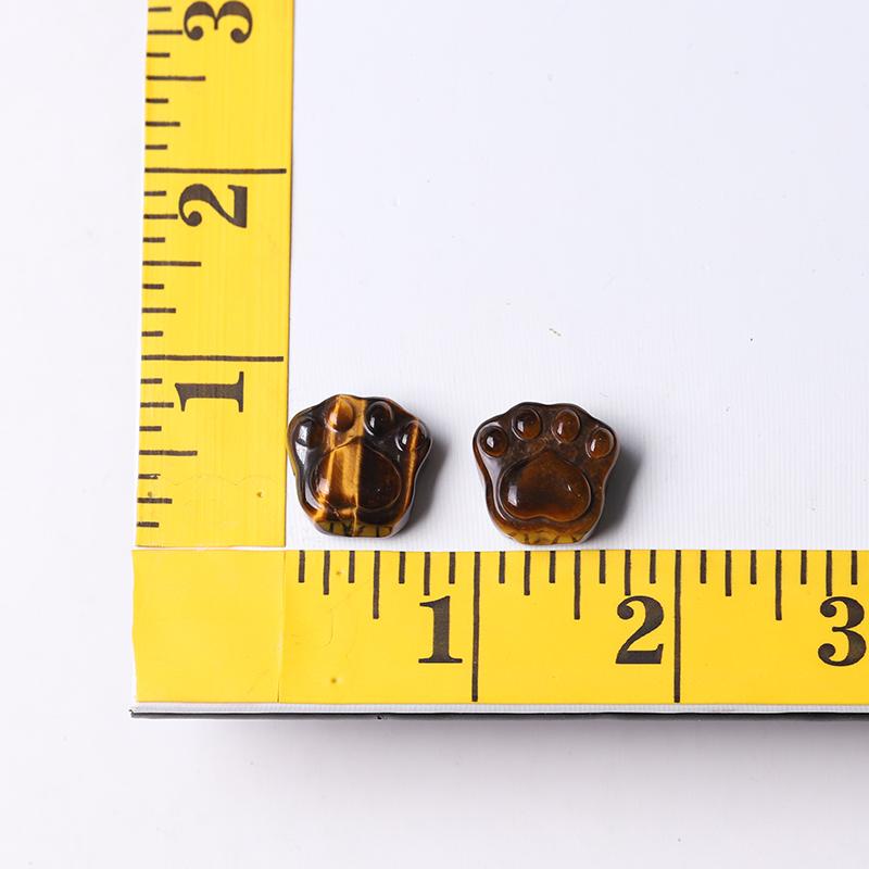 0.7" Tiger Eye Cat Paw Crystal Carvings Animal Bulk Best Crystal Wholesalers