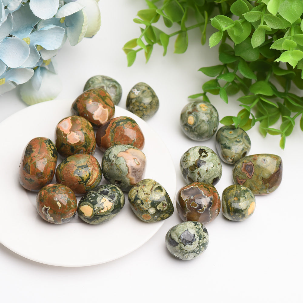 0.1kg Rainforest Jasper Crystal Tumbles Bag Bulk WholesaleBest Crystal Wholesalers