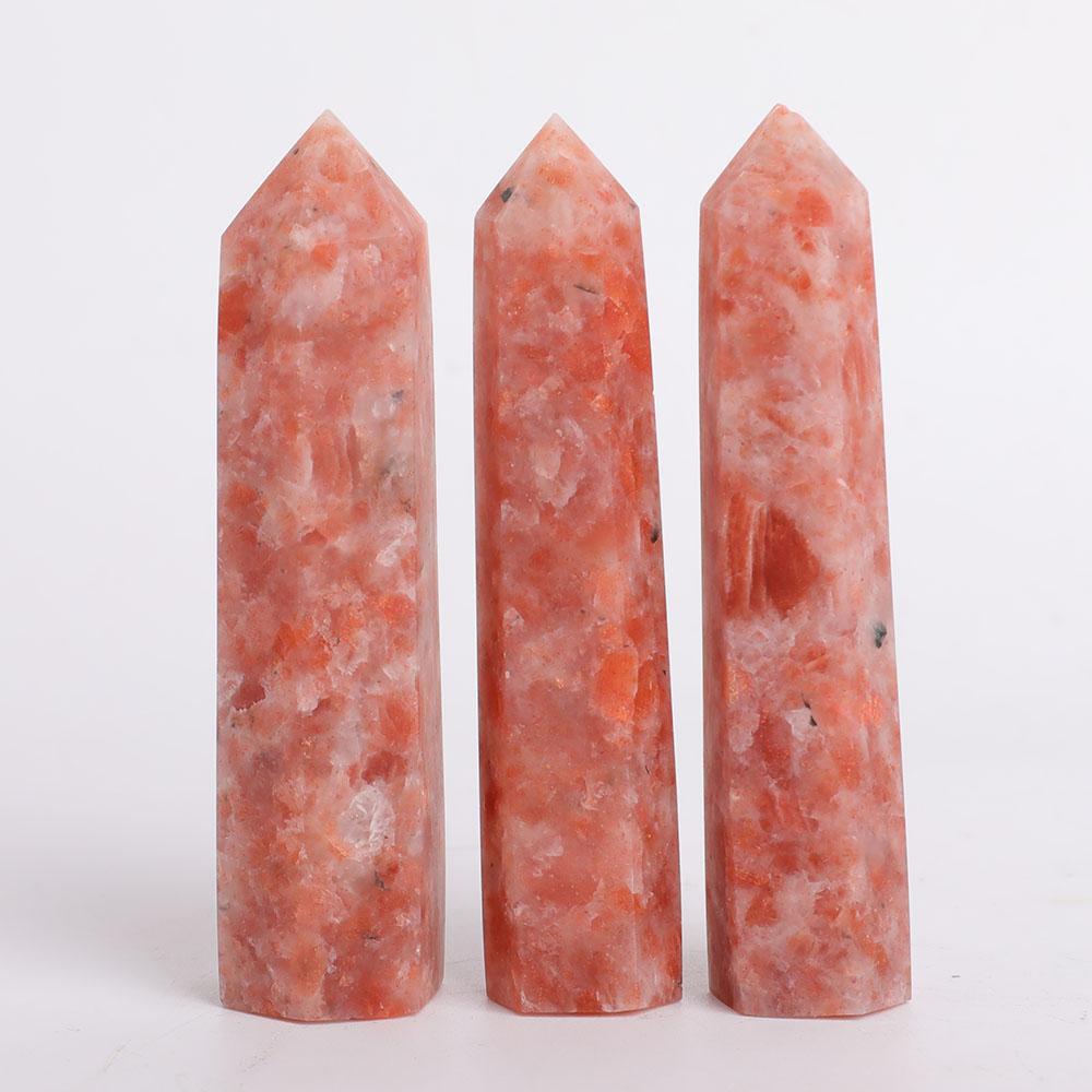 Set of 3 Gold Strawberry Quartz Towers Points Bulk Best Crystal Wholesalers