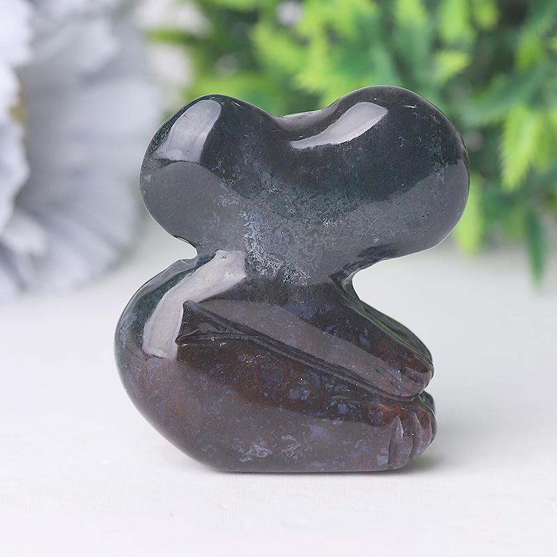 2" Moss Agate Koala Crystal Carving Animal Bulk Best Crystal Wholesalers