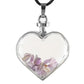 Heart Shaped Crystal Chips Infused Pendant