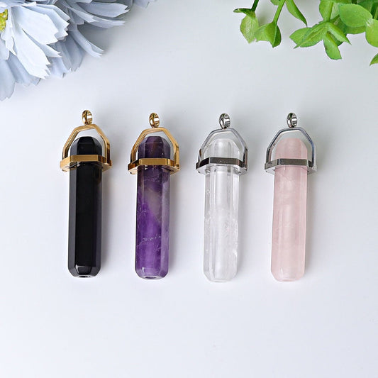 2.4" Hollow Hexagonal Prism Crystal Pendant Best Crystal Wholesalers