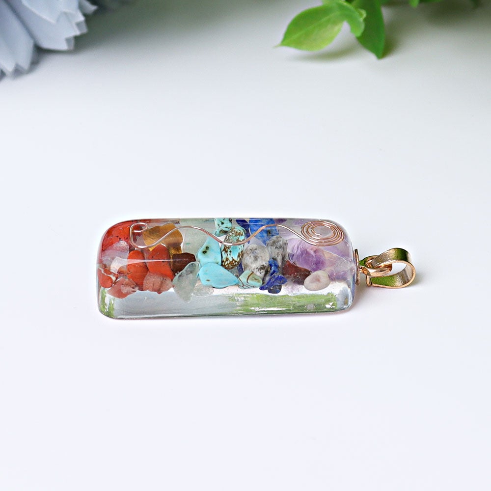 1.8" Chakra Resin Crystal Pendant Best Crystal Wholesalers