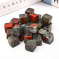 0.1kg Africa Blood Stone Cubes bulk tumbled stone Best Crystal Wholesalers