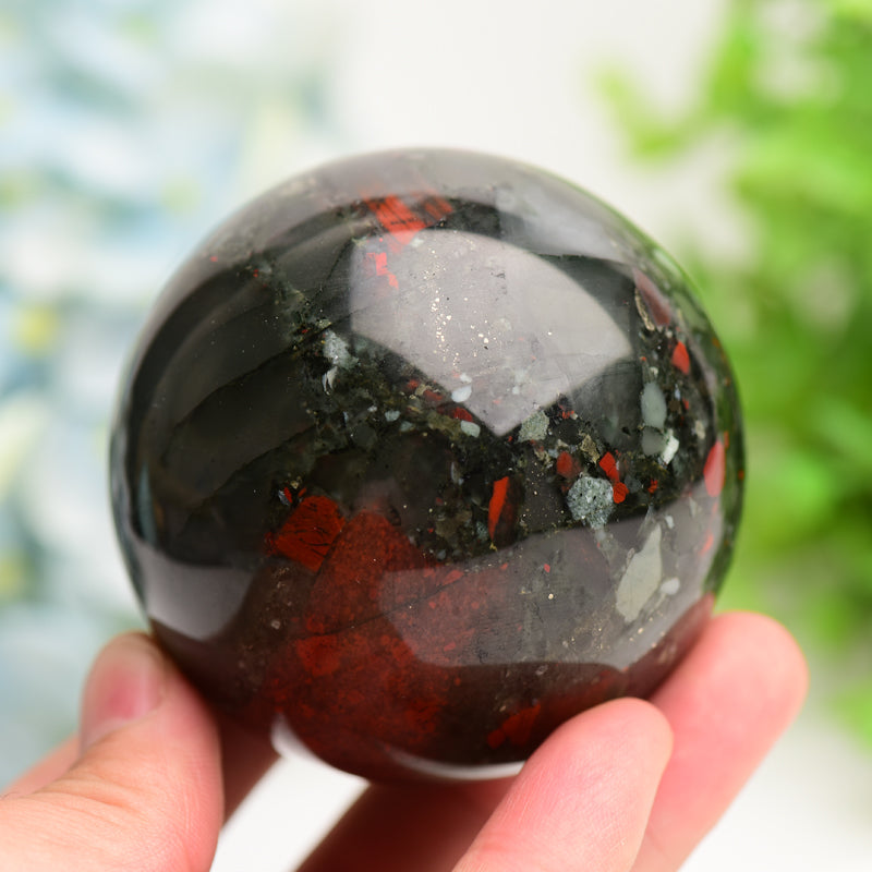 2.5"-3.0" Africa Blood Stone Crystal Sphere Bulk Crystal wholesale suppliers