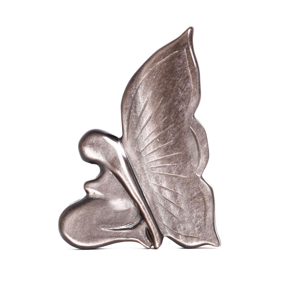 Silver Obsidian Butterfly Carvings Decor Best Crystal Wholesalers