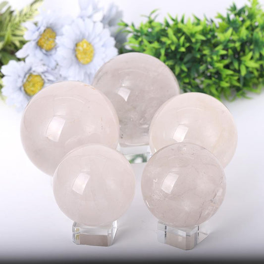 2.5"-4.0" Clear Quartz Sphere Best Crystal Wholesalers