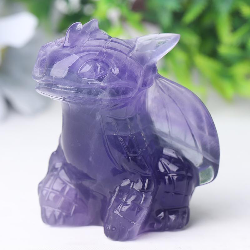 2.5" Fluorite Toothless Crystal Carvings Cartoon Bulk Best Crystal Wholesalers