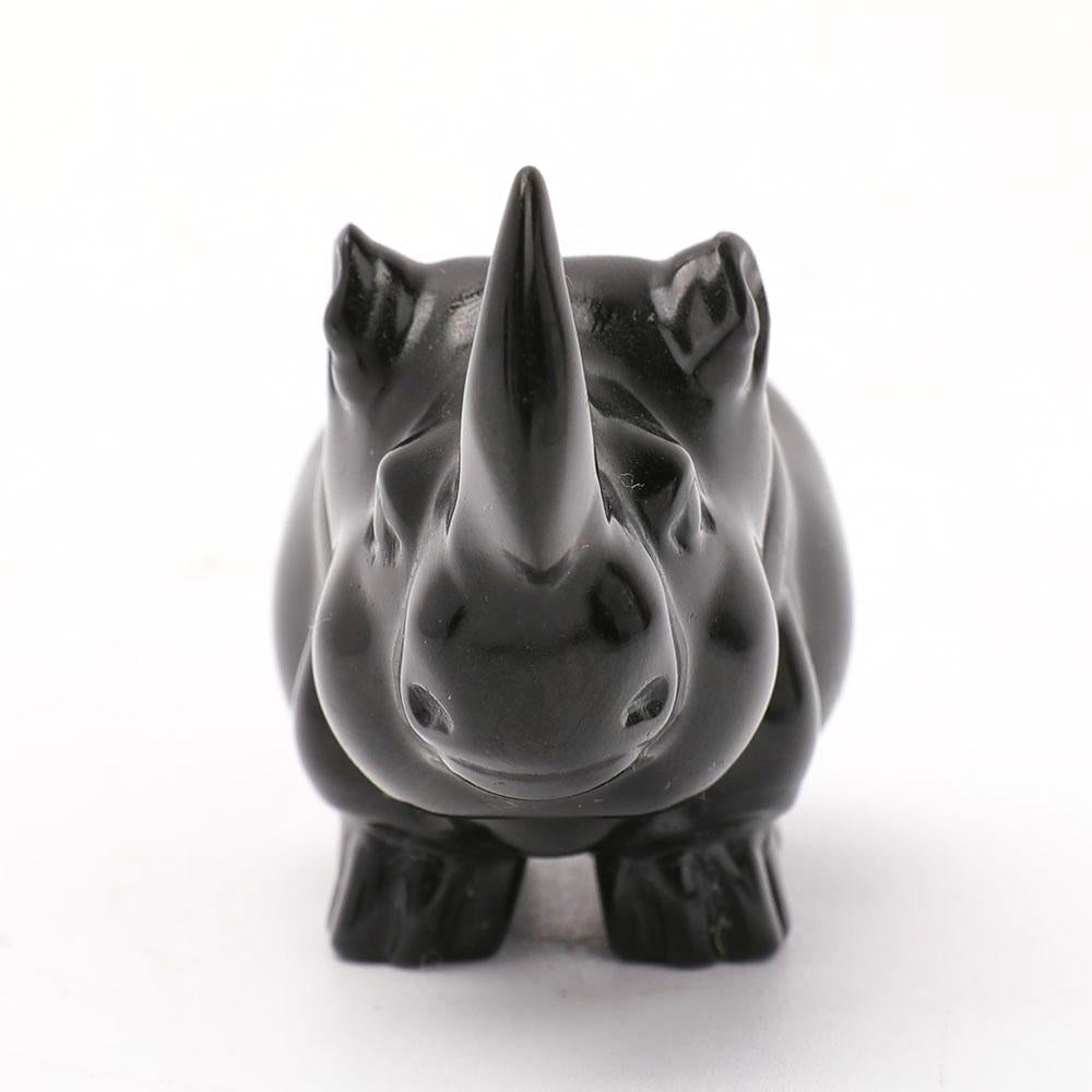 Black Obsidian Rhino Carvings Animal Bulk Best Crystal Wholesalers