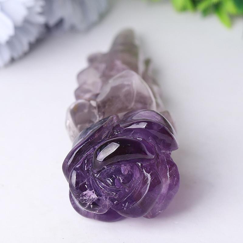 7.5" Amethyst Rose Crystal Carvings Best Crystal Wholesalers