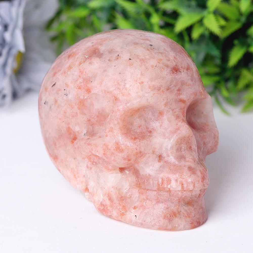 Golden Strawberry Quartz Crystal Skull Carvings Best Crystal Wholesalers