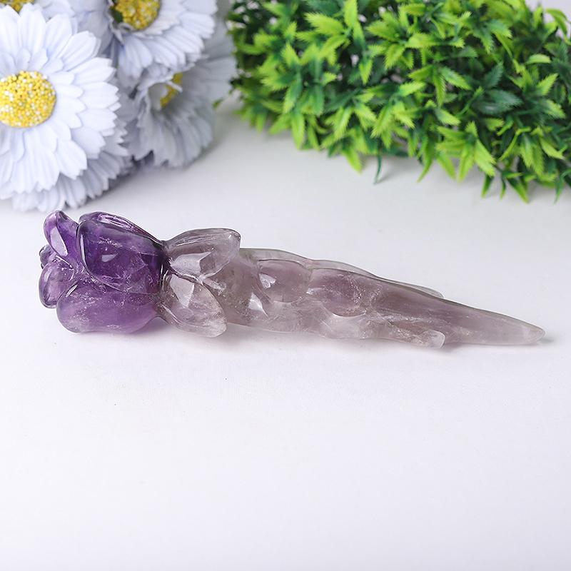 7.5" Amethyst Rose Crystal Carvings Best Crystal Wholesalers