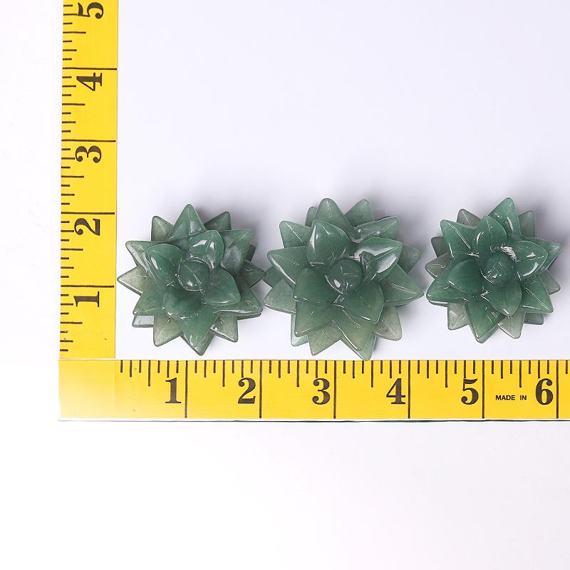 2" Green Aventurine Flower Crystal Carving Plants Bulk Best Crystal Wholesalers