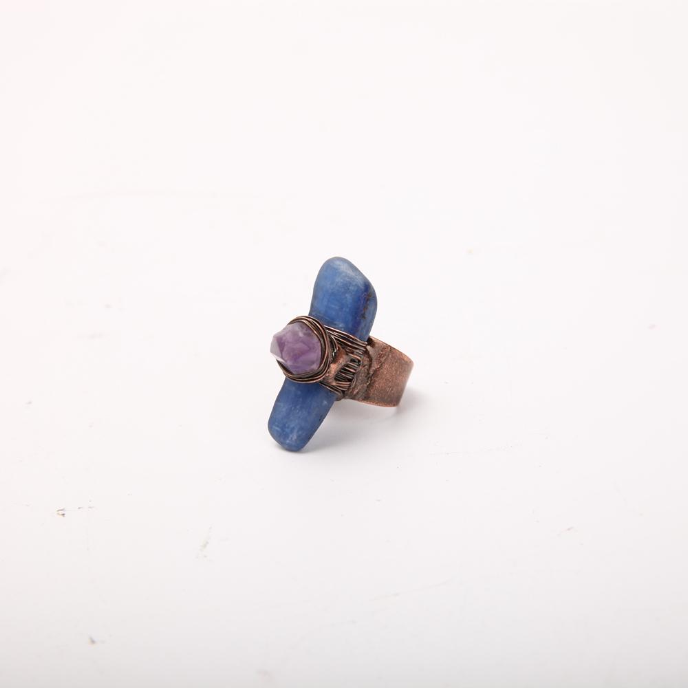 Handmade Amethyst Kyanite Ring Best Crystal Wholesalers