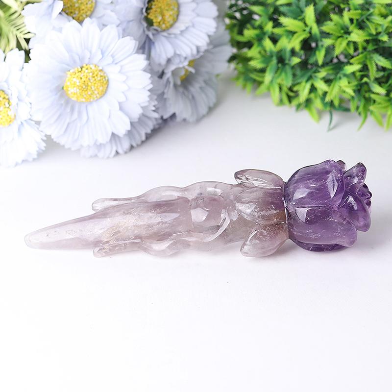 7.5" Amethyst Rose Crystal Carvings Best Crystal Wholesalers