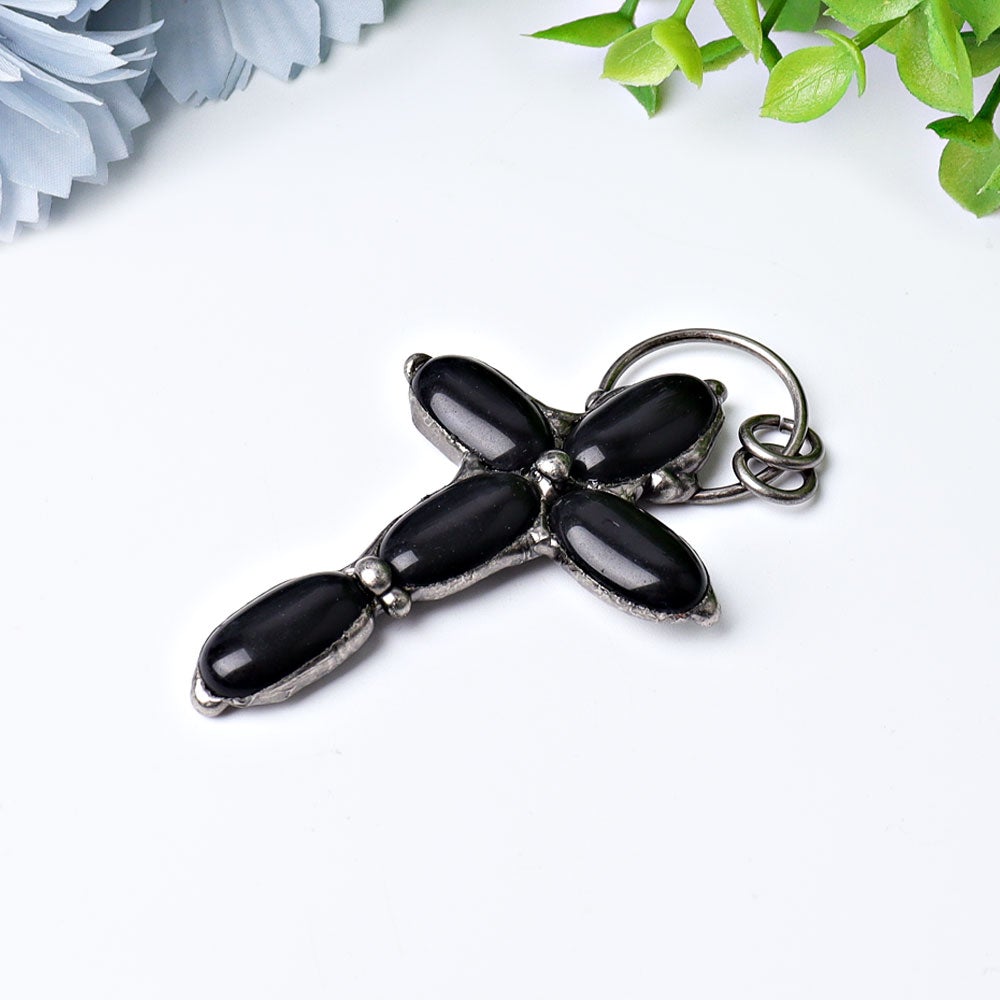 3" Black Obsidian Pendant for Jewelry DIY Best Crystal Wholesalers