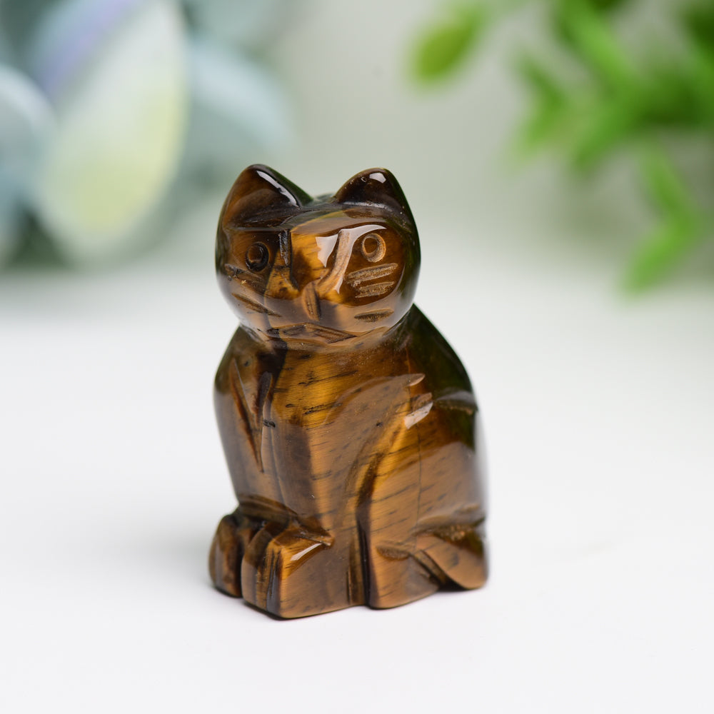 1.5" Mini Mixed Crystal Cat Animal Crystal Carving Bulk Best Crystal Wholesalers