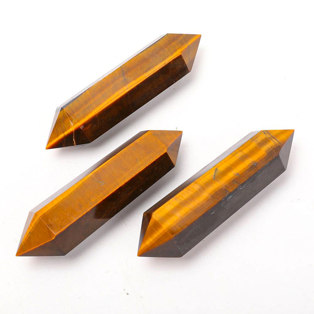 Set of 3 Tiger Eye DT Towers Points Bulk Best Crystal Wholesalers