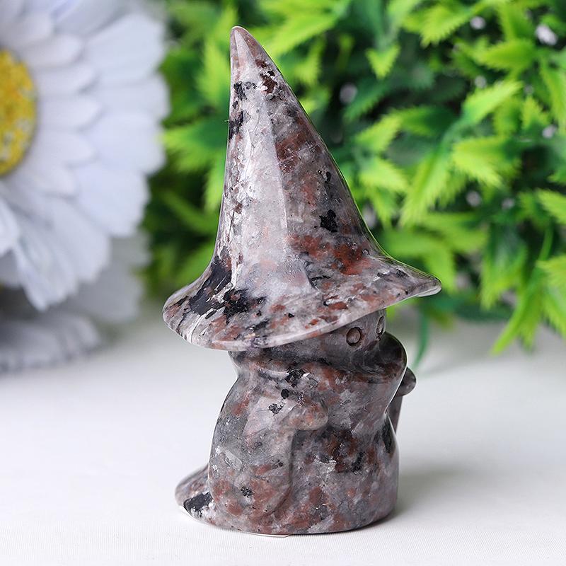 3" Yooperlite Baby Witch Wizard Crystal Carvings for Halloween Best Crystal Wholesalers