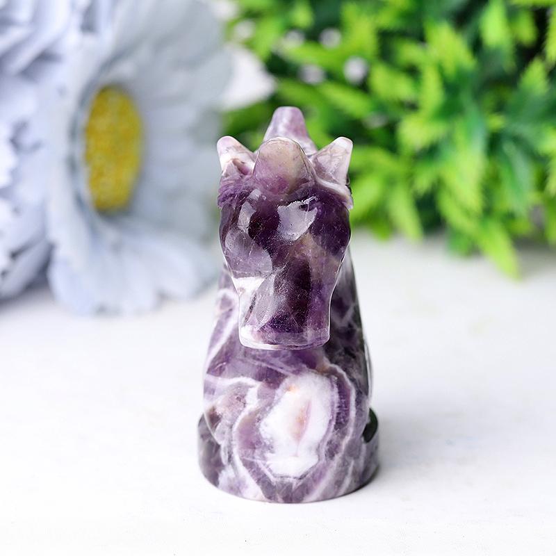 2.3" Dream Amethyst Unicorn Crystal Carvings Animal Bulk Best Crystal Wholesalers