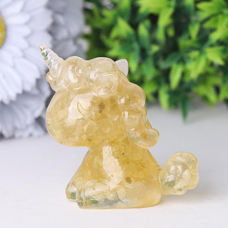 2.5"-3.0" Resin Unicorn Crystal Carvings Best Crystal Wholesalers