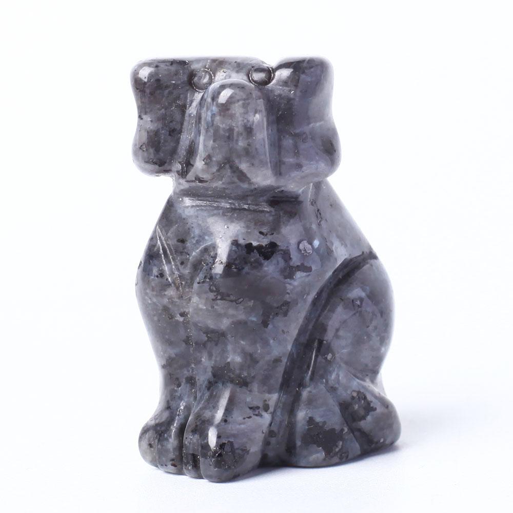 Hand Carved Polished Dog Figurine Crystal Carvings Animal Bulk Best Crystal Wholesalers