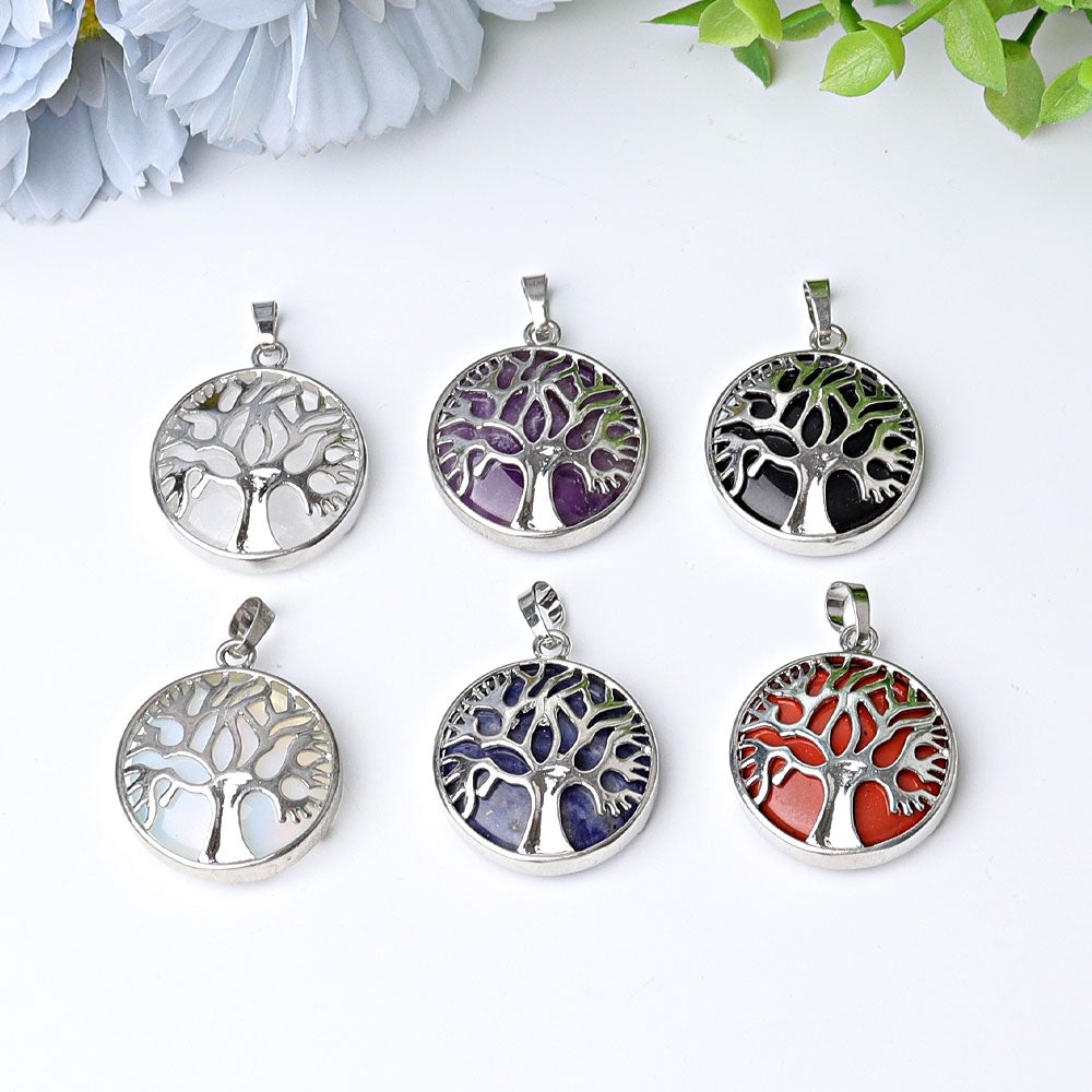 1.2" Tree of life Wrapped Crystal Pendant Best Crystal Wholesalers