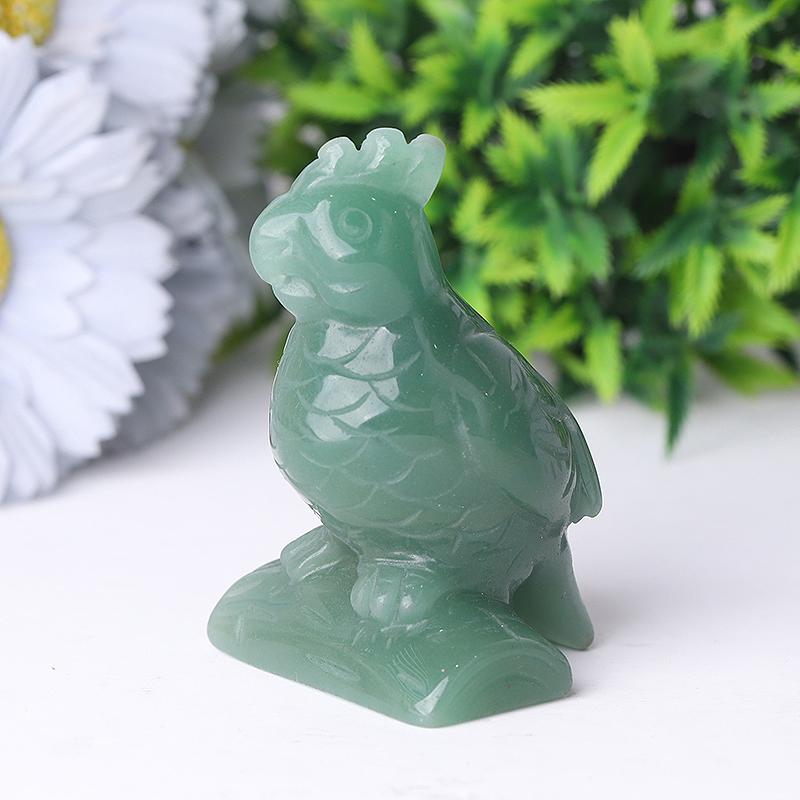 3" Green Aventurine Parot Crystal Carvings Animal Bulk Best Crystal Wholesalers