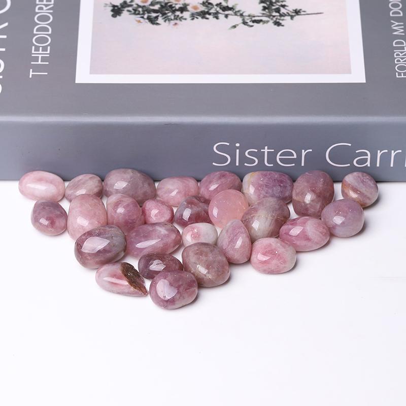 Lavender Rose Quartz Tumbled Stone in Bulk