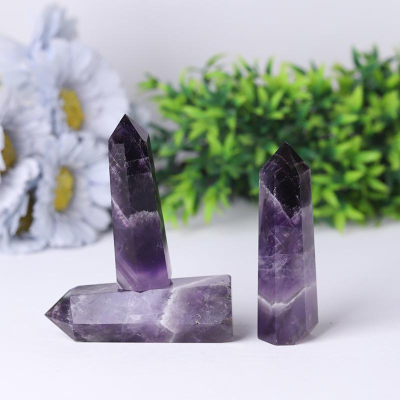 Natural Dream Chevron-Amethyst Towers Points Bulk Best Crystal Wholesalers