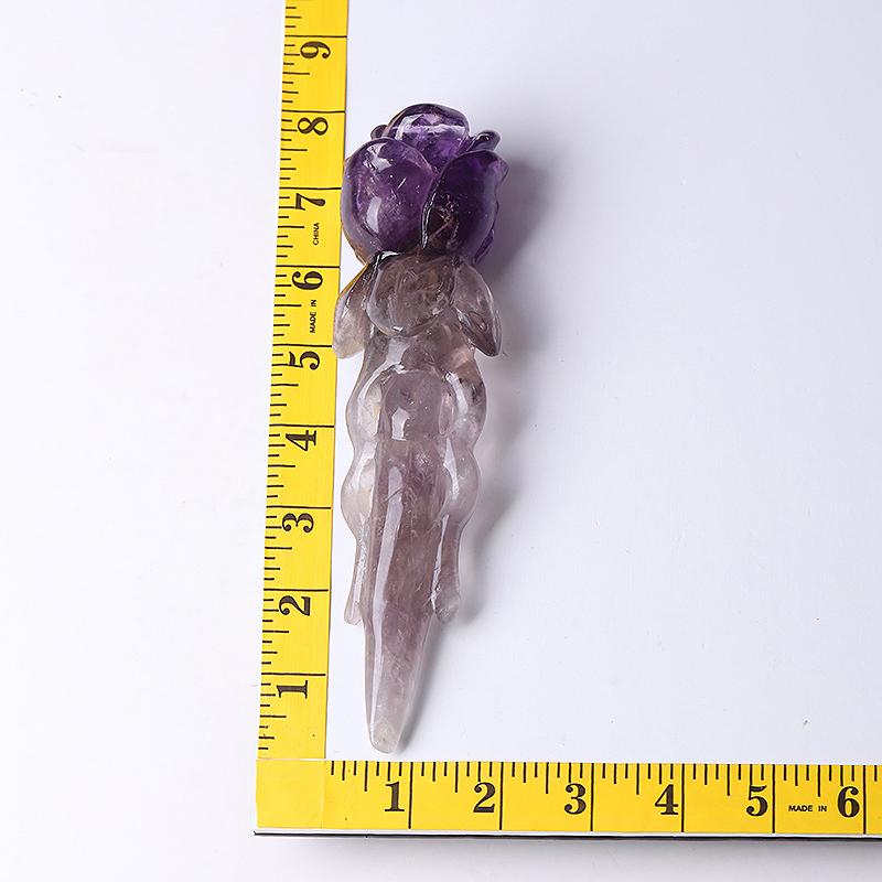 7.5" Amethyst Rose Crystal Carvings Best Crystal Wholesalers