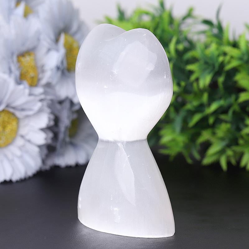 4.2" Healing Selenite Heart Shape Towers Bulk Best Crystal Wholesalers